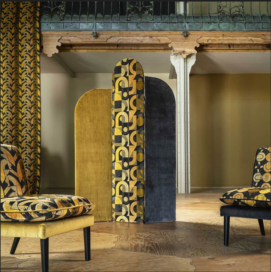 casal法国原装进口面料现代轻奢几何天鹅绒浮雕圆形家具窗帘布艺