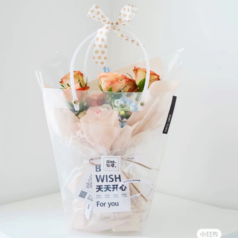 鲜花包装透明袋素材模板 鲜花包装透明袋图片下载 小麦优选