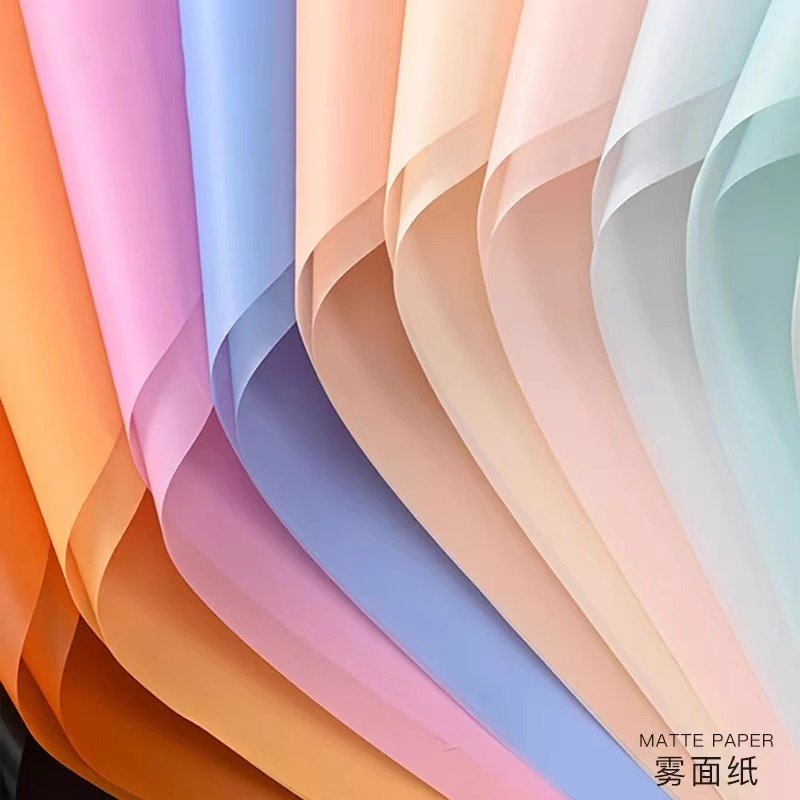 纯色雾面纸鲜花包装纸