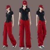 新款 曳步舞开衫 套装 裤 女 炸街健身跳操运动工装 2025夏天广场舞服装