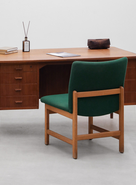 coznap 中古｜丹麦产 Ejner Larsen 设计 柚木双面用写字台 书桌
