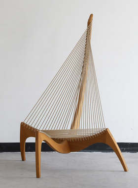 coznap 中古｜丹麦产 Jorgen Hovelskov harp chair 竖琴椅 带标