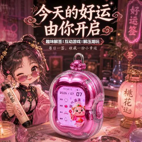 伽倍幸福赛博求签解压锦囊挂件