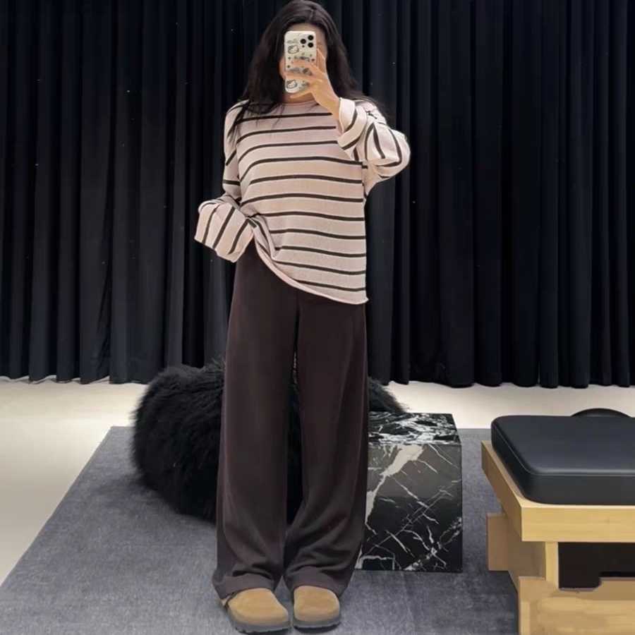 【商场同款系列】正品2025冬新品厚实双面绒直筒裤卫裤MBE4PAT017