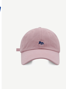 可爱百搭小狐狸刺绣棒球帽男女同款春夏韩版街头时尚鸭舌帽显脸小