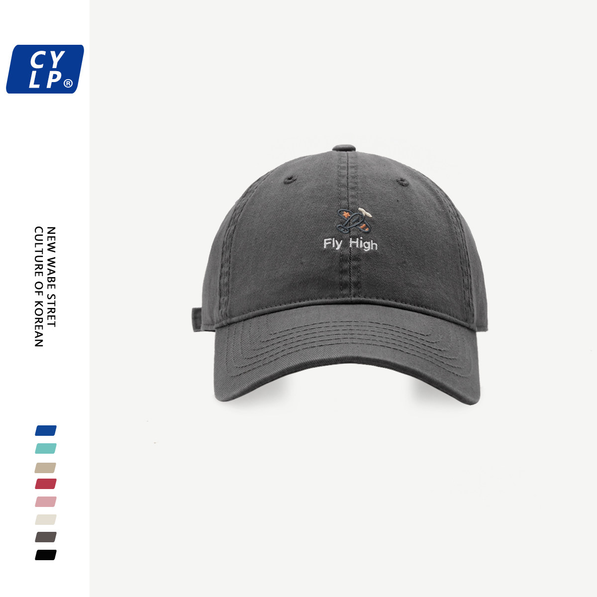 学院风卡通棒球帽女韩版街头字母刺绣软顶鸭舌帽男夏季情侣遮阳帽