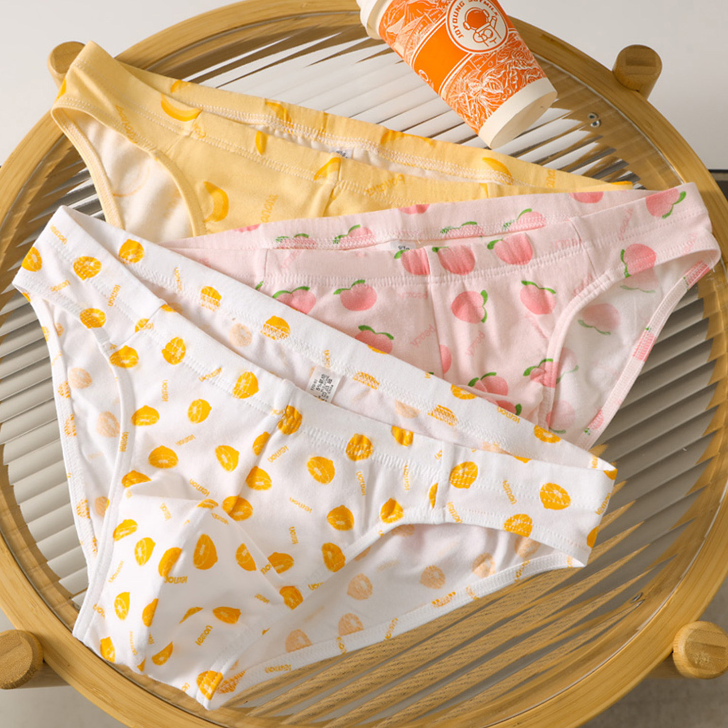 男士中低腰窄边三角学院风青年纯棉U凸抗菌囊袋透气可爱印花内裤,女士内衣/男士内衣/家居服,男三角内裤,淘宝优惠券,粉丝福利购,淘宝优惠卷