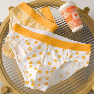 内裤男印花纯棉透气性感三角裤青年男生U凸舒适可爱中腰抗菌包臀