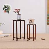 实木缅甸酸枝宋式 展架 微型黑松盆栽茶壶香炉展示托架中国风临水式