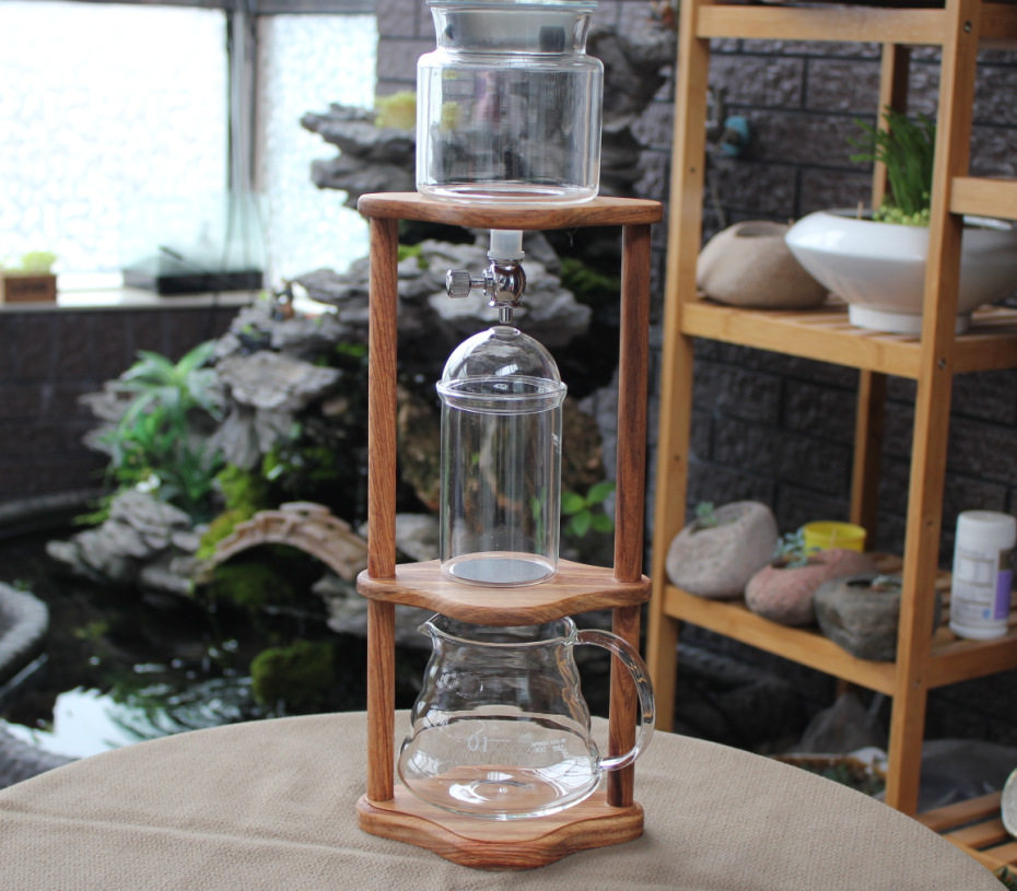 顺丰包邮gater花梨木架冰滴咖啡壶玻璃冷泡冷萃茶壶家商用大容量