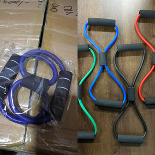 8字拉力绳室内TPE瑜伽弹力带扩胸开肩运动健身器材八字美背拉力器