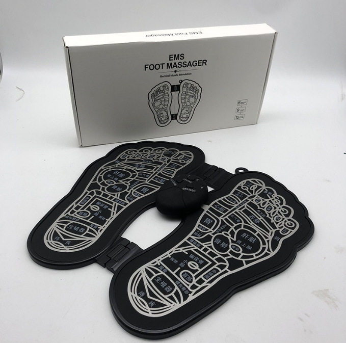 足底充电迷你脚部按摩仪老人足疗脚垫定时便携脉冲家用放松按摩器