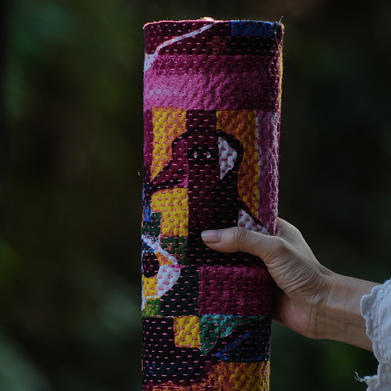 钟声刺绣 手工缝制 文艺油画风茶席 家居置物垫隔热垫 茶道零配,居家布艺,茶席,淘宝优惠券,粉丝福利购,淘宝优惠卷