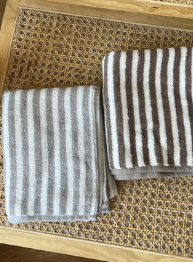 外贸出口订单纯棉条纹毛巾家用大面巾 一家人都可以用的毛巾