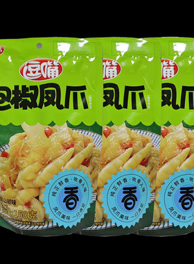 品品逗嘴泡椒凤爪清爽山椒网红小零食卤味泡椒鸡爪小包装150g*5袋