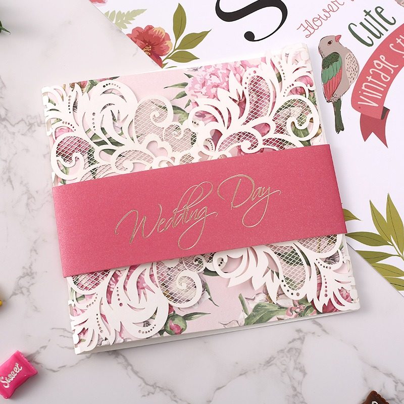 2026结婚请帖婚宴邀请函欧式镂空新婚喜帖创意小清新婚礼请柬定制