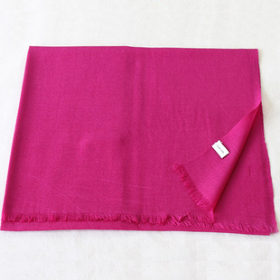 2025新款正品pashmina薄款女羊毛围巾披肩两用长丝巾纯色蝴蝶紫色