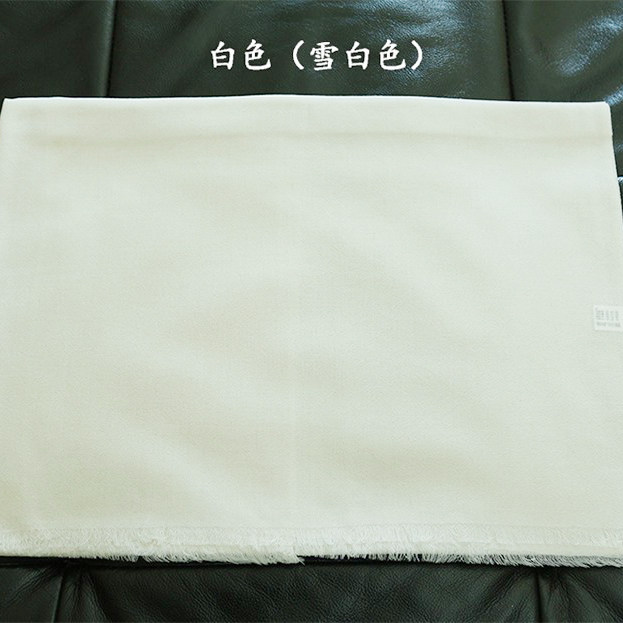 2025新款澳洲100%羊毛围巾女薄款披肩秋冬季超长纯色韩版百搭白色