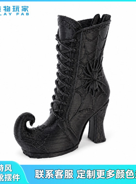 3d打印摆件跨境热销Halloween Witch Boot Vase万圣节女巫靴模型