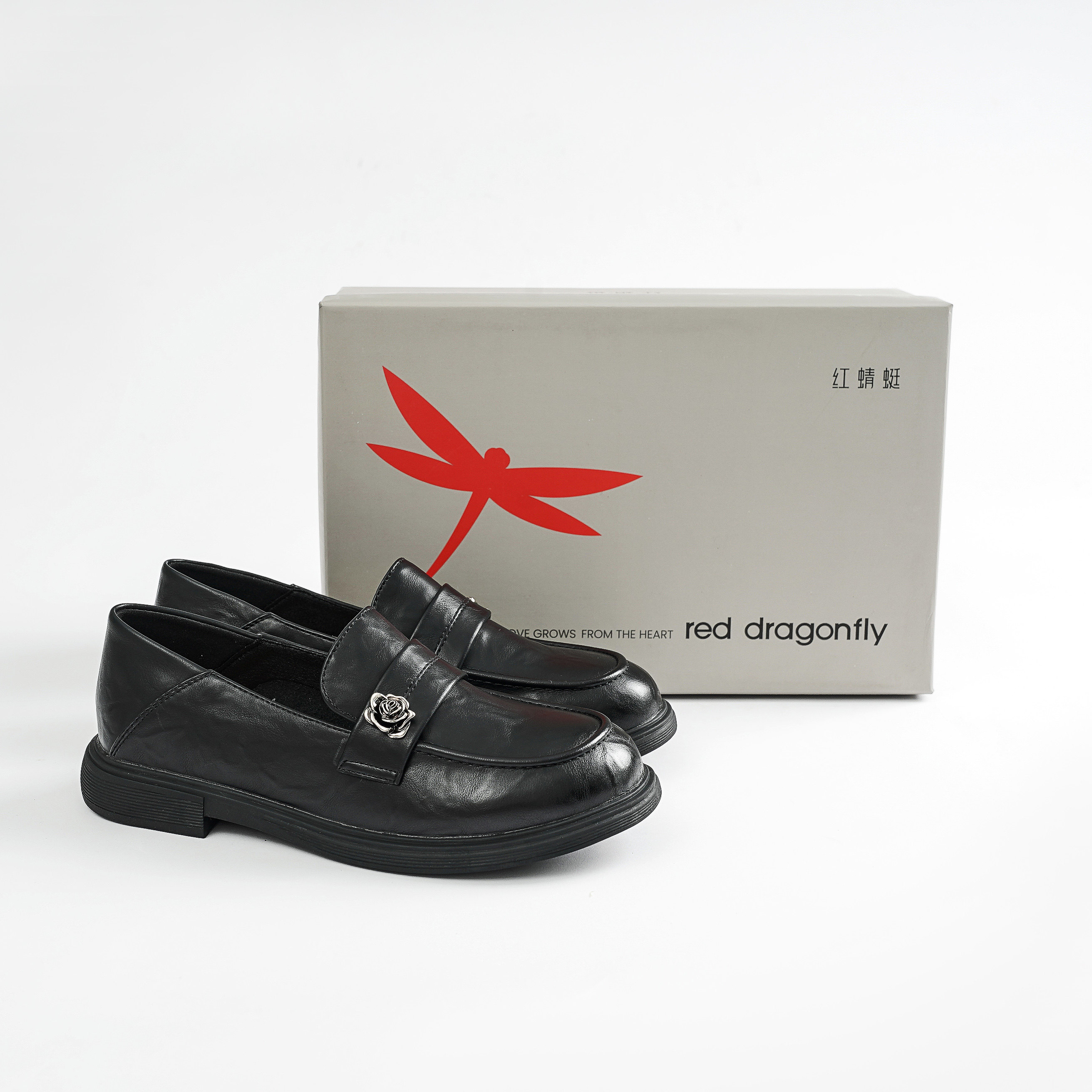 红蜻蜓2025春季新款女士乐福休闲平底舒适BC61006021通勤浅口豆豆