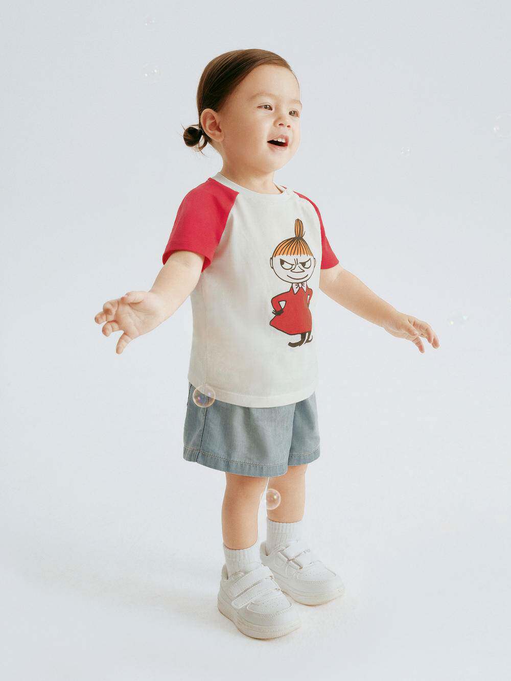 little moco童装2026年夏装新款幼童休闲时尚牛仔短裤 KBF2SOTY03