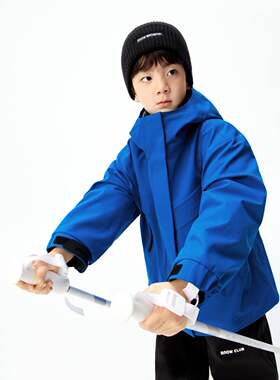 little moco 25冬装新款男女童三防羽绒服两件套滑雪服KBE4EIN001