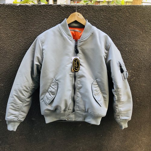 高级灰欧码300克90羊毛毡MA1加厚飞行夹克纯色宽松飞行服男女棉衣