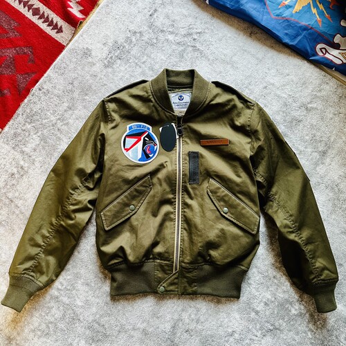 L-2飞行夹克BUZZ梭织飛行服海空军事风工装外套 刺绣徽章85th战队