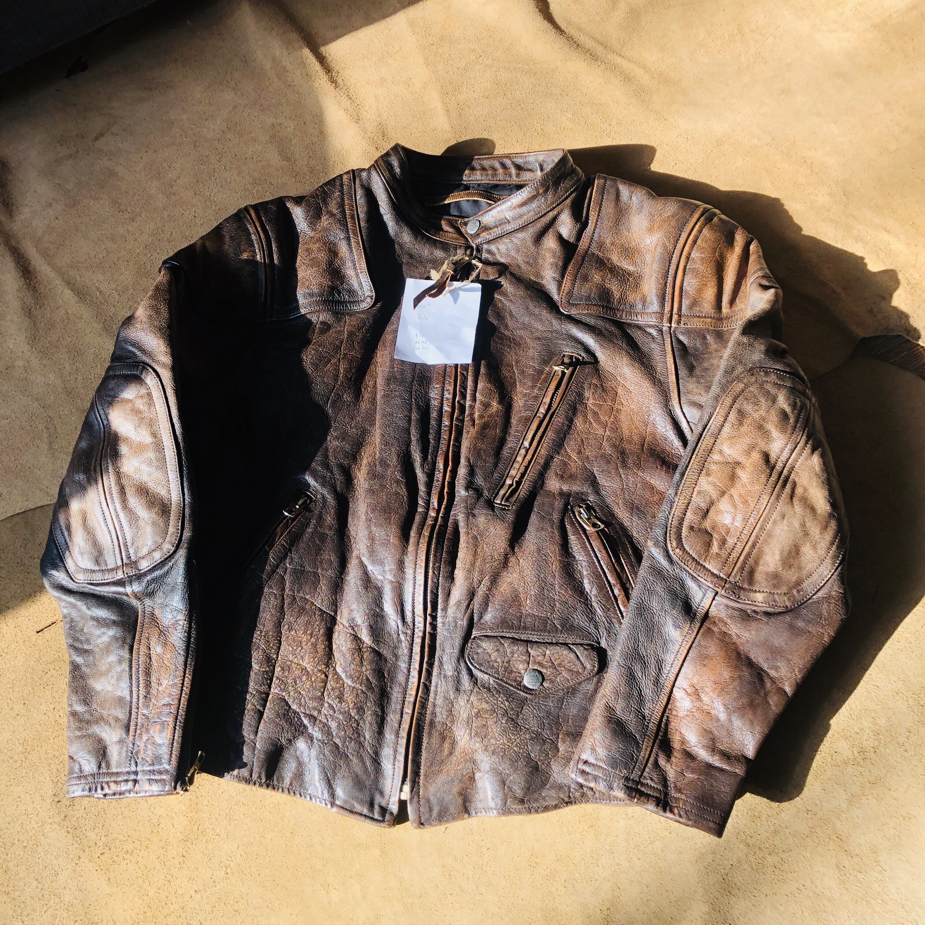 定制毒液皮衣偏棕红rrl效果柔和复古一代电影款皮衣汤姆哈迪肉纹