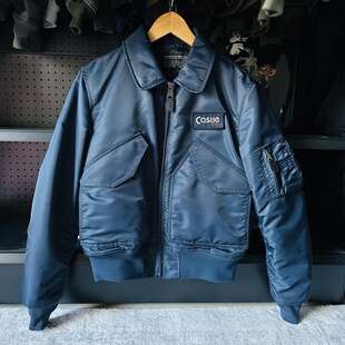海外款 双魔术贴Bomber纯色军事风棉衣 CWU联名45p飞行服夹克棉服