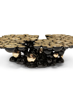 Bocadolobo轻奢不锈钢客厅艺术造型高级感不规则圆球分子异形茶几