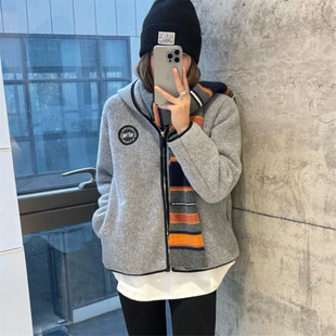 秋冬温暖时髦羊毛抓绒保暖外套女宽松 甄选单品 就是那只鹅