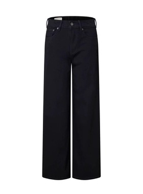 AOOUIU 005L黑色宽松阔腿牛仔裤长裤显瘦休闲裤alright同款