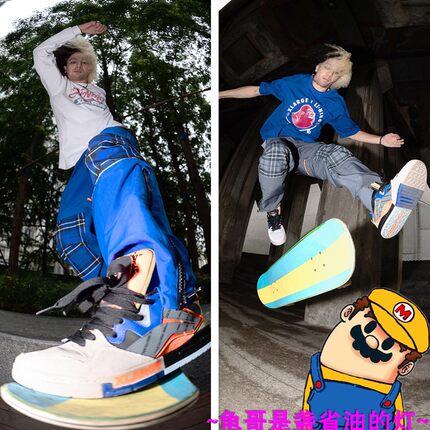 直降 李宁男裤 反伍联名XLARGE滑板潮流两穿卫裤短裤长裤 AKXQ533