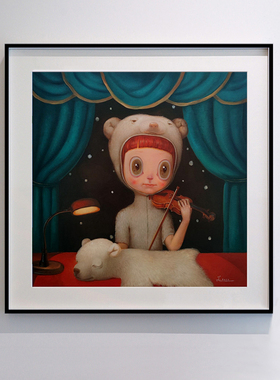 AOCA奥卡艺术画 怀旧氛围感装饰画 书房卧室挂画摆台小画 睡眠曲