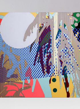 AOCA艺术家油画版画现代抽象装饰画高级感别墅玄关办公室挂画