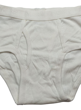 哟呼！外贸美单gy 4-8岁男童瘦款白色全棉三角内裤短裤