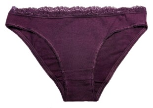 哟呼！primark M-XXL码女大童女士深紫薄低腰全棉三角内裤短裤