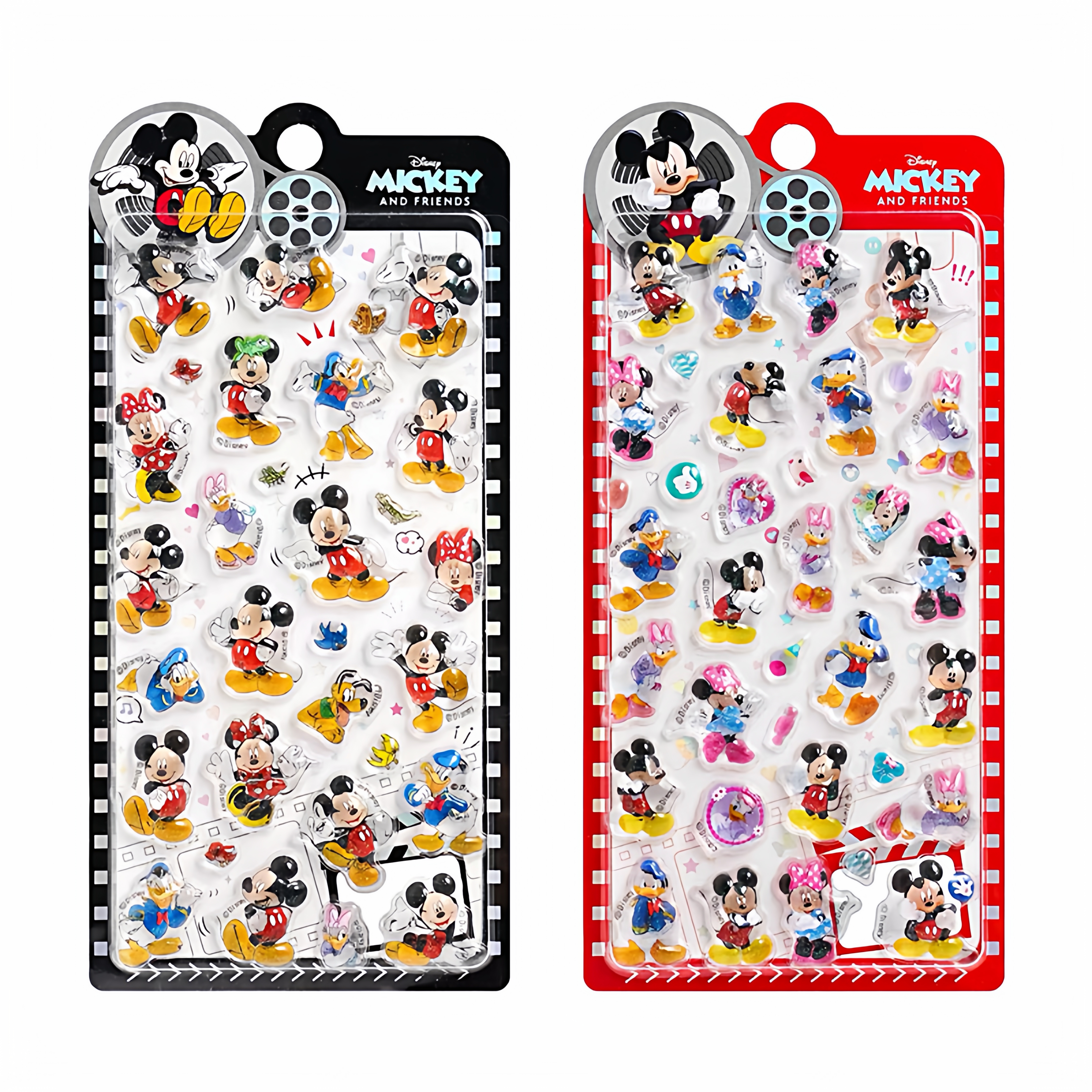 正版授权闪乐米奇史迪奇3D立体水晶浮雕趣味贴纸手机壳装饰贴画纸