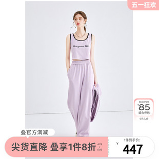 新款 时尚 女装 秋水伊人运动服女2024春季 灰色上衣春季 休闲卫衣套装