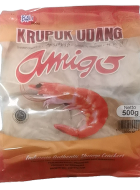 印尼进口大虾片啊米戈虾片500g网红零食木薯片虾片自己油炸小吃