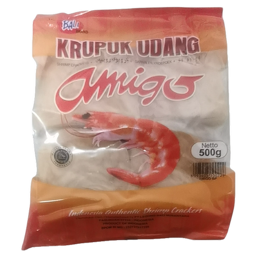 印尼进口大虾片啊米戈虾片500g网红零食木薯片虾片自己油炸小吃