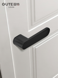 固特生态门锁室内卧室房门把手现代简约意式极简磁吸静音锁具五金