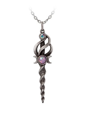 Alchemy Lunacorn Wand P999 月角兽魔杖锡制魔杖吊坠宝石项坠