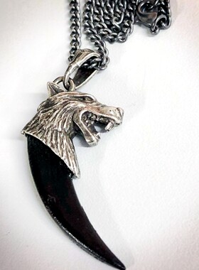 英国A牌维京WOLFMACIC狼牙项链