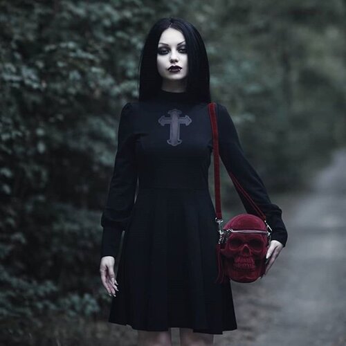 KILLSTAR哥特十字架修身连衣裙