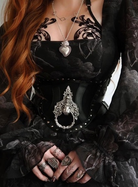 东欧波兰RESTYLE哥特暗黑亚文化ANTIQUE KNOCKER维多利亚复古腰封