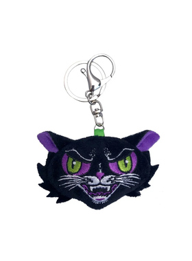 现货KREEPSVILLE 666暗黑哥特怪诞Kattitude黑猫毛绒钥匙环挂件