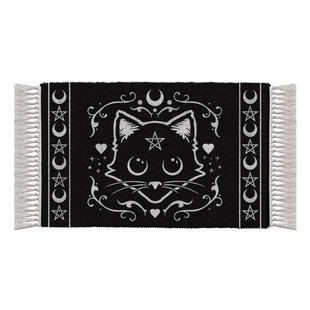 Alchemy Gothic RUG1 PURRFECT RUG 炼金猫图案手工编织流苏地毯