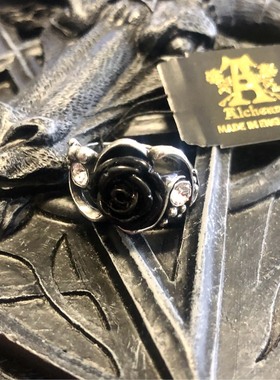 Alchemy Gothic R223 Bacchanal Rose酒神黑玫瑰哥特宫廷复古戒指
